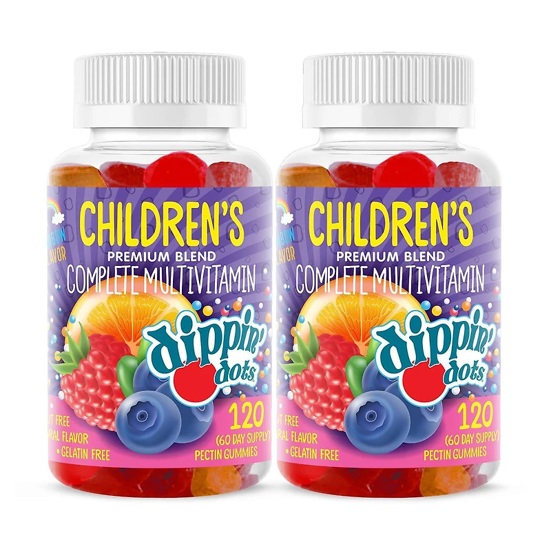 Children's Multivitamin Gummies - Dippin' Dots® Rainbow -Twin Pack (60 Servings Each)