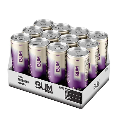 Bum Energy Drink - Grape 12Oz. (12 Cans) Zero Sugar