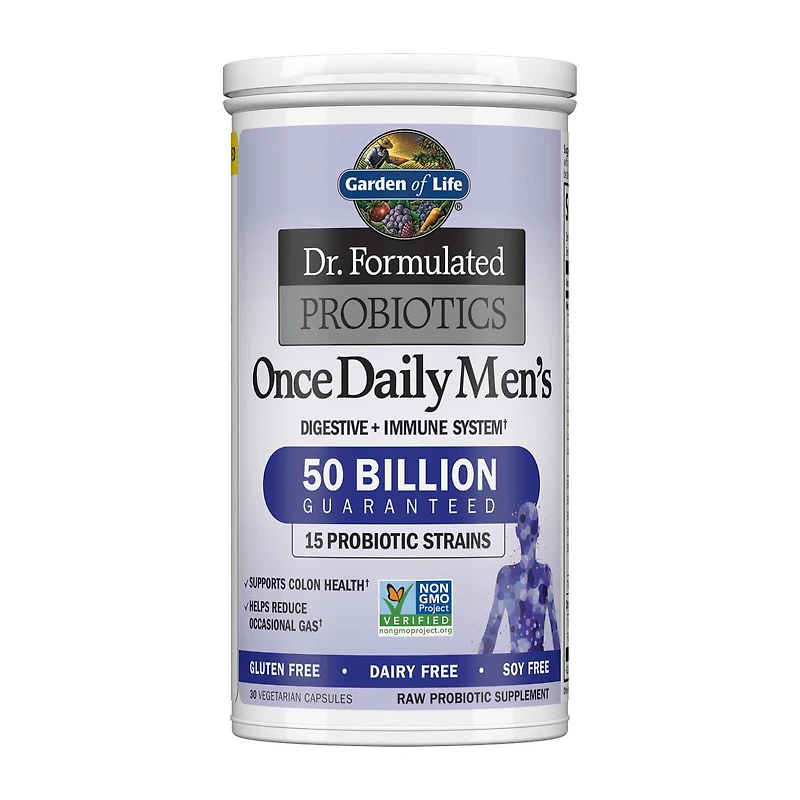 Once Daily Men's Probiotic - 30 Vegetarian Capsules (30 Servings)