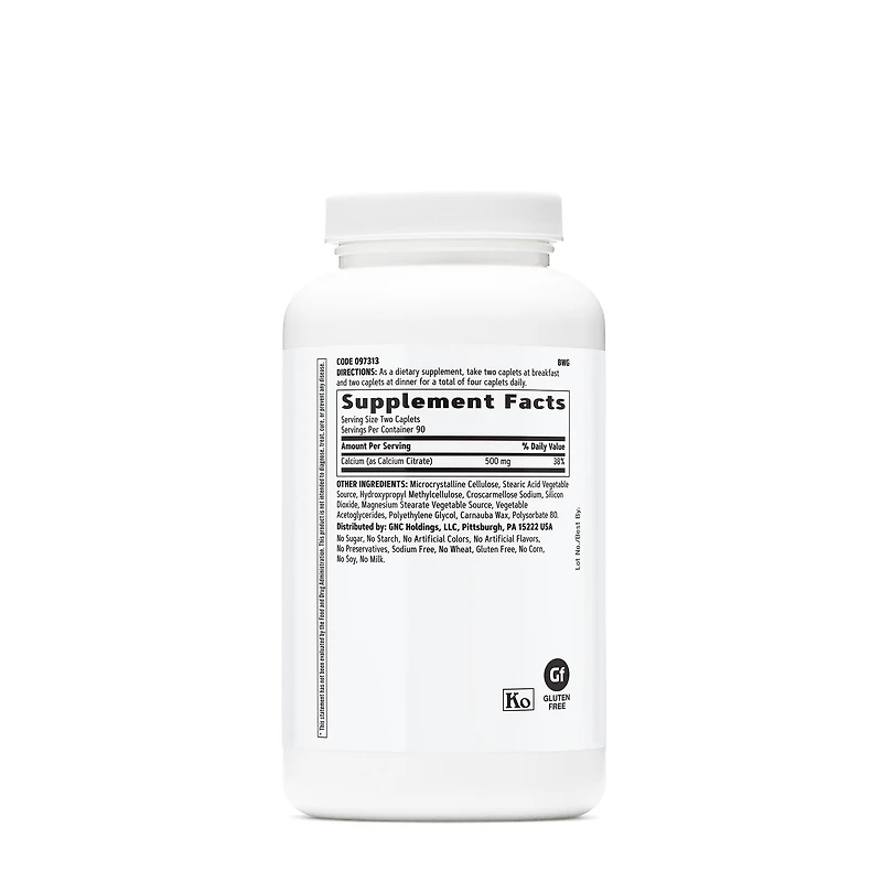 Calcium Citrate 1000mg - 180 Caplets (90 Servings)