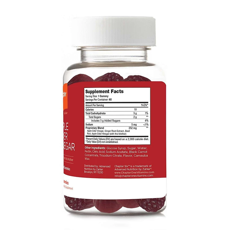 Apple Cider Vinegar Gummies - 60 Gummies (60 Servings)