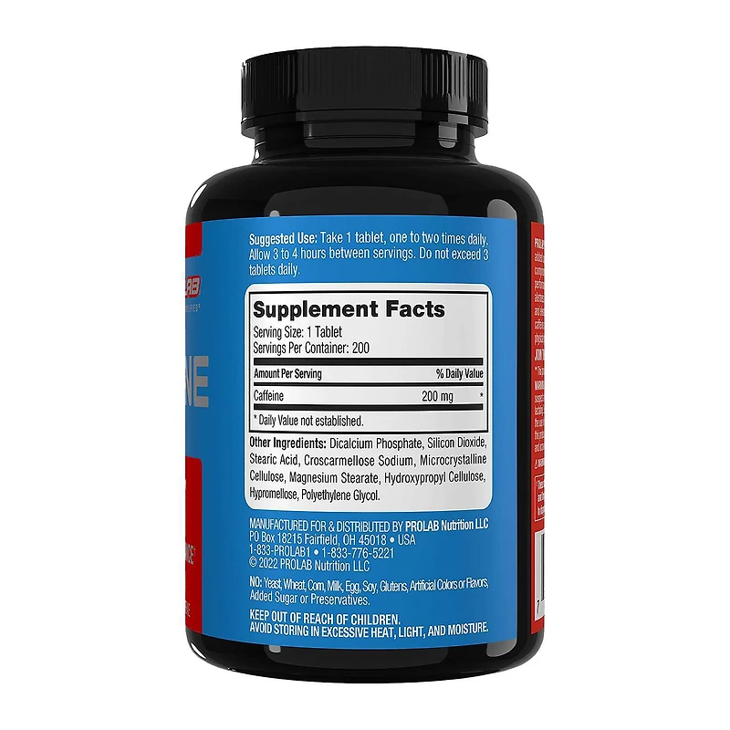 Caffeine - 200 Tablets (200 Servings)
