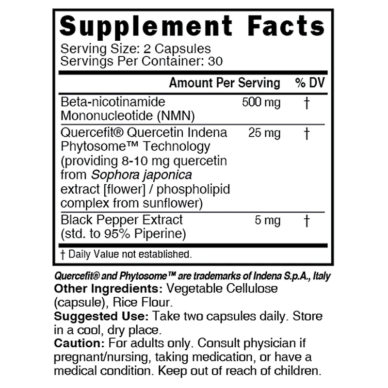 NMN+ 500mg Extra Strength - 60 Capsules (30 Servings)