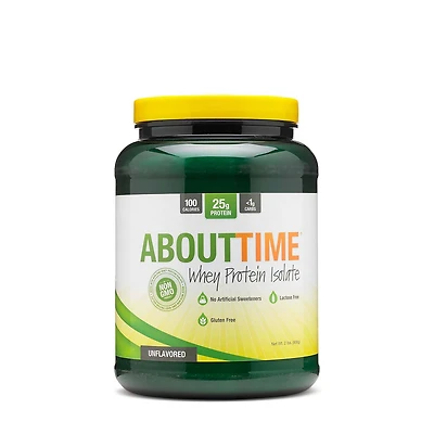 AboutTime Whey Protein Isolate - Unflavored (32 Servings) 2 lbs.