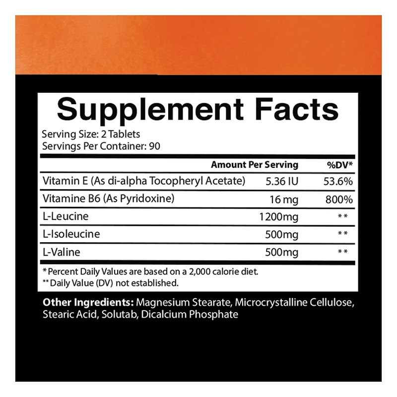 BCAA's Amino Acid Complex - 180 Tablets (90 Servings)