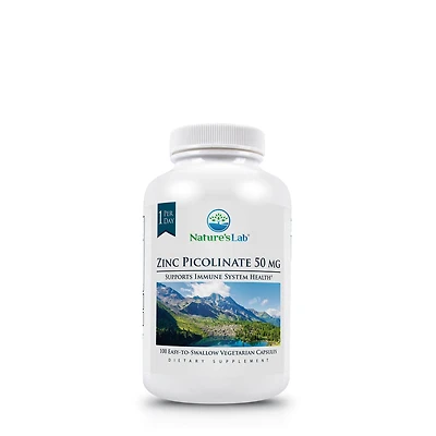 Nature's Lab Zinc Picolnate 50Mg Healthy - 100 Capsules (100 Servings)