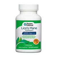 Lion's Mane Mushroom 1000mg - 60 Vegan Capsules (30 Servings)