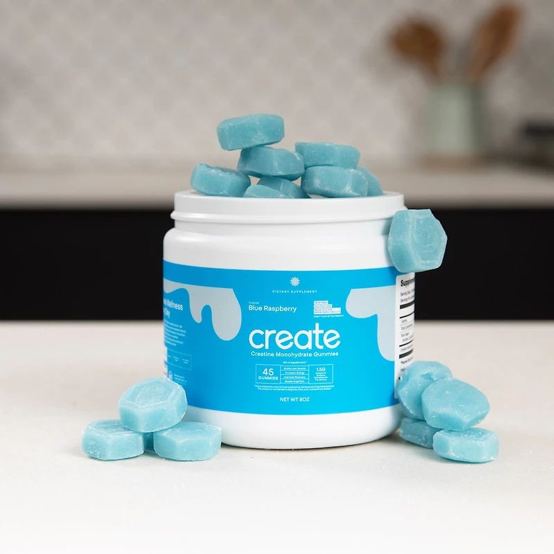 Creatine Monohydrate Gummies - Blue Raspberry 45 (15 Servings)