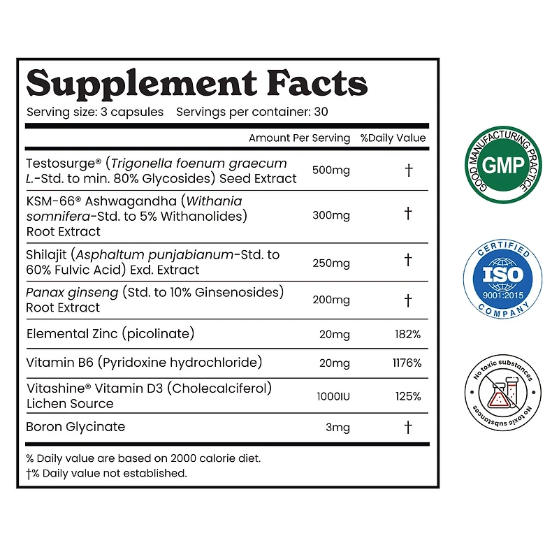 Testo Pro - 90 Capsules (30 Servings)