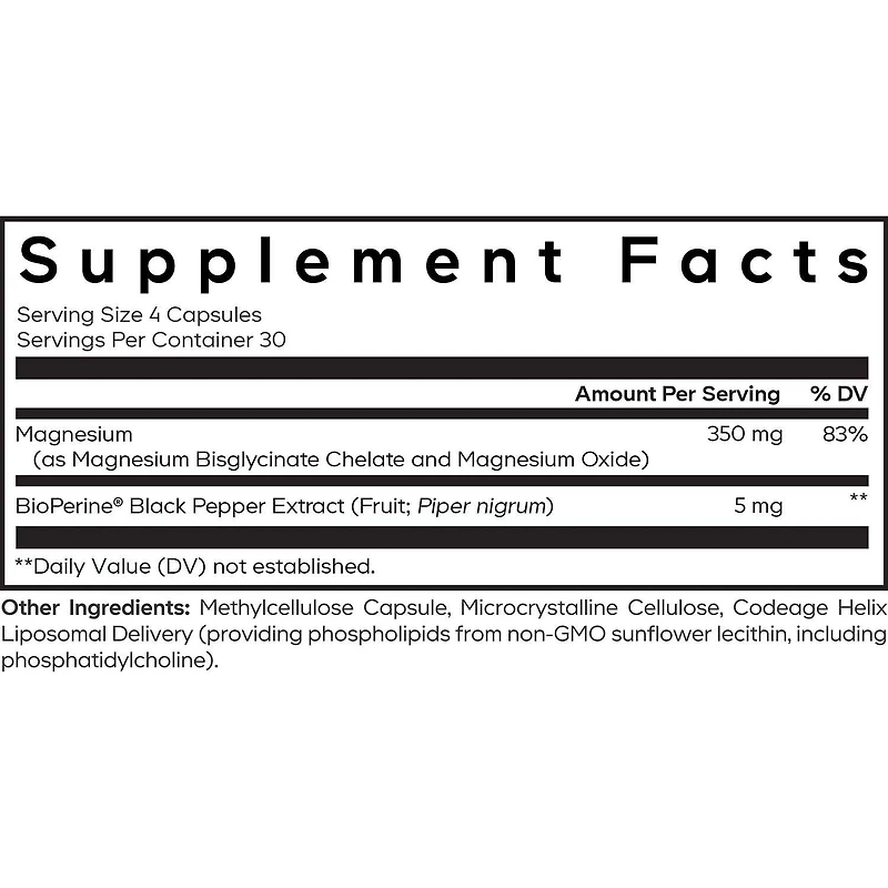 Liposomal Magnesium Glycinate - 120 Capsules (30 Servings)
