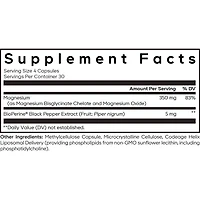 Liposomal Magnesium Glycinate - 120 Capsules (30 Servings)