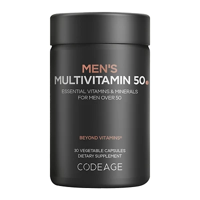 Codeage Men's Multivitamin 50+ Vegan - 30 Vegetable Capsules (30 Servings)
