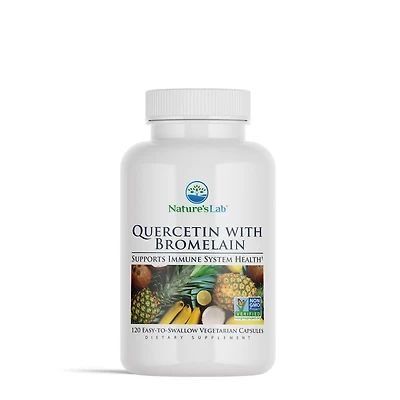 Nature's Lab Quercetin with Bromelain Healthy - 120 Vegetarian Capsules (60 Servings)
