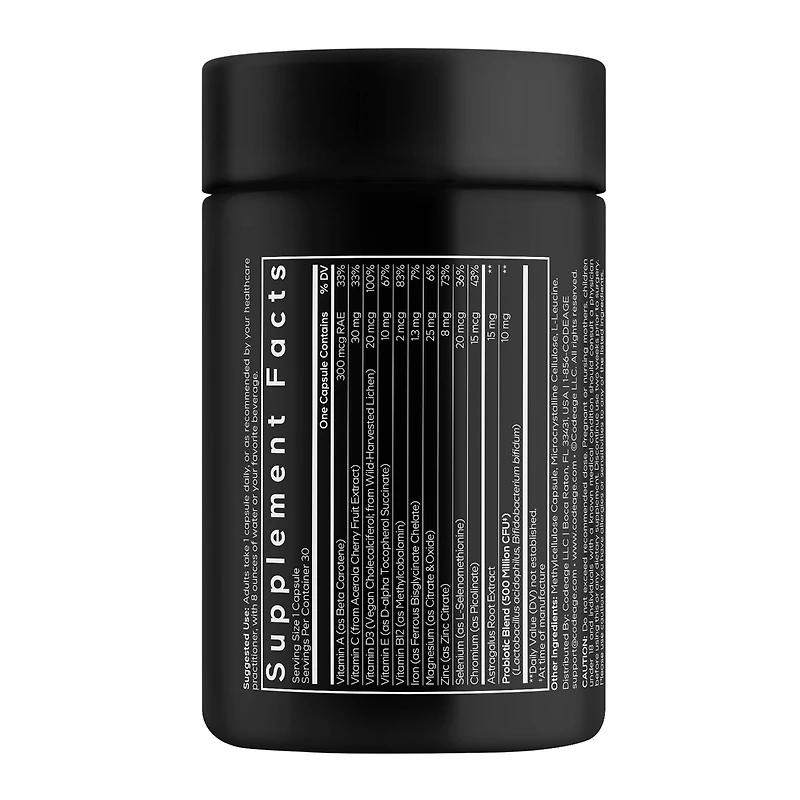 Men's Multivitamin - 30 Vegetable Capsules (30 Servings)