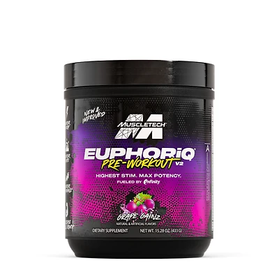 MuscleTech Euphoriq Pre-Workout V2 - Grape Gainz (20 Servings)