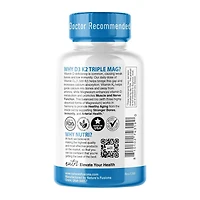 D3 & K2 Triple Magnesium - 120 Vegan Capsules (30 Servings)