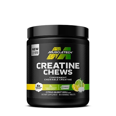 MuscleTech Creatine Chews - Citrus Burst 90 Tablets (30 Servings)