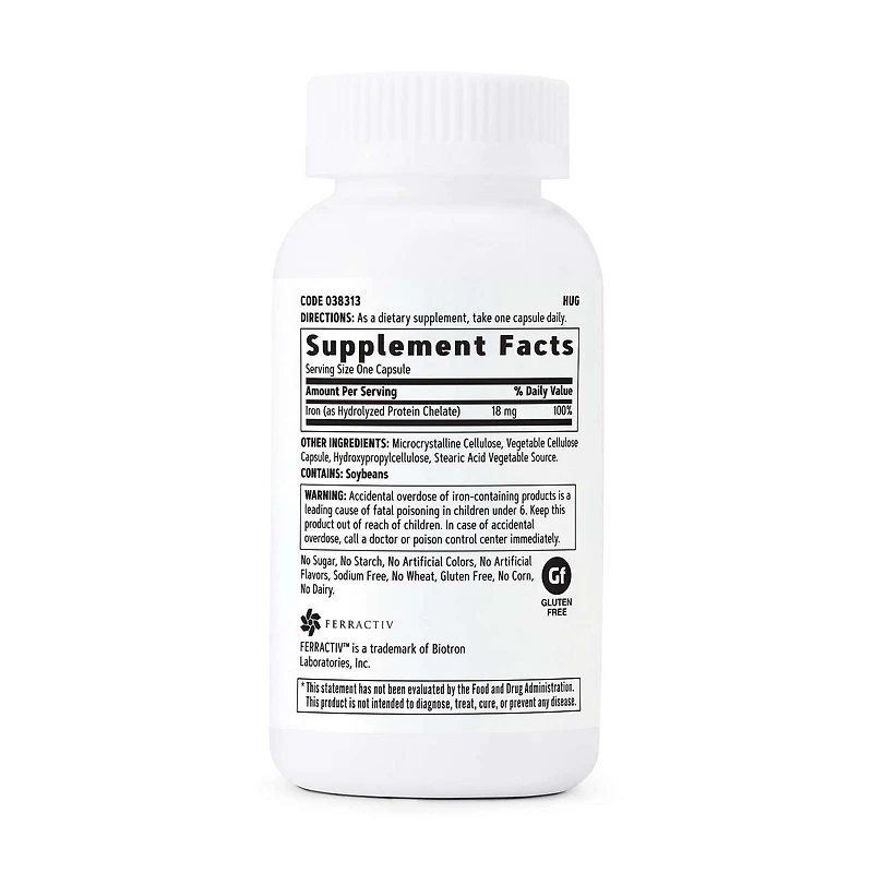 Gentlesorb Iron™ 18 mg - 90 Capsules (90 Servings)
