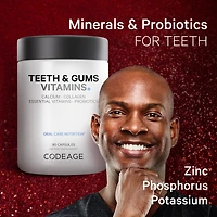 Teeth & Gums Vitamins - Daily Multivitamins & Minerals + Collagen - 90 Capsules (90 Servings)