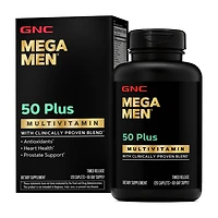 GNC Mega Men 50 Plus Multivitamin Healthy - 120 Caplets (60 Servings)