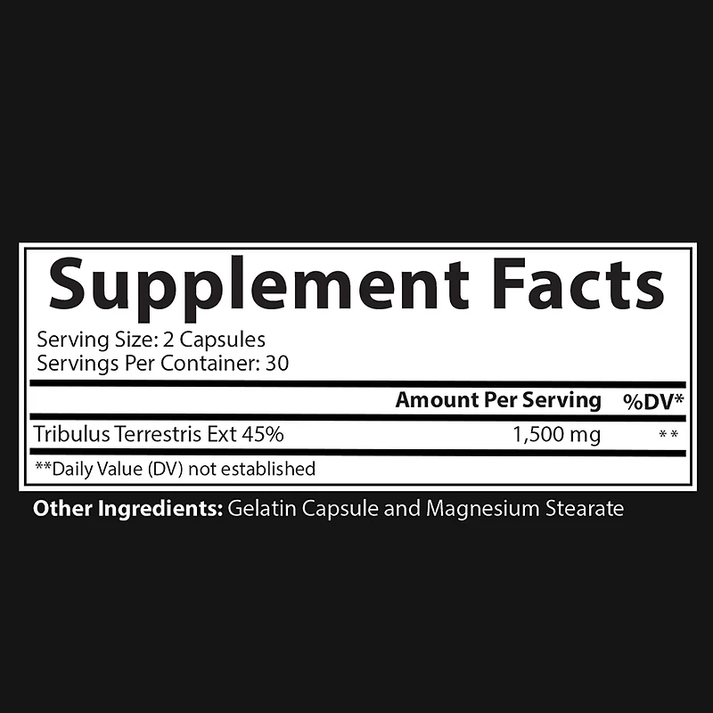 Monster Test: Just Tribulus - 60 Capsules (30 Servings)