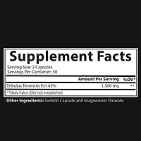 Monster Test: Just Tribulus - 60 Capsules (30 Servings)