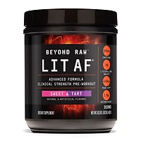 Beyond Raw Lit Af Pre-Workout - Sweet and Tart (20 Servings)