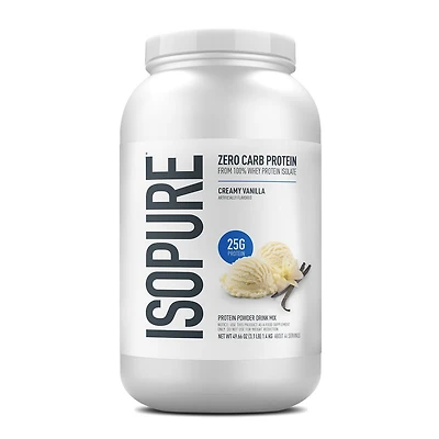 Isopure Zero Carb - Creamy Vanilla (44 Servings) 3 lbs.