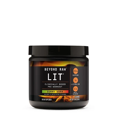 Beyond Raw Lit V1 Pre-Workout Gluten-Free - Gummy Worm (15 Servings)