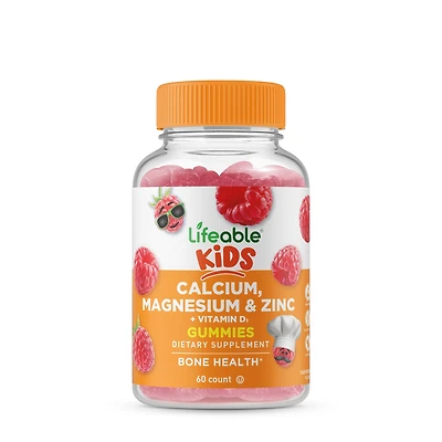 Lifeable Kids Calcium Magnesium and Zinc - 60 Gummies (30 Servings) gummy
