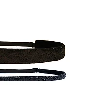 Mavi Bandz 2 Pack Sparkler Adjustable Headbands - Black Sparkle