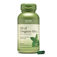 GNC Herbal Plus Oil Of Oregano 60 Mg - 100 Capsules (100 Servings)