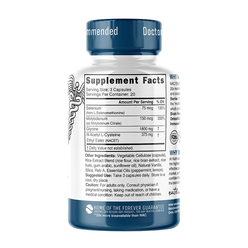 Neuro-NAC™ 800/375mg Extra - 60 Capsules (20 Servings)