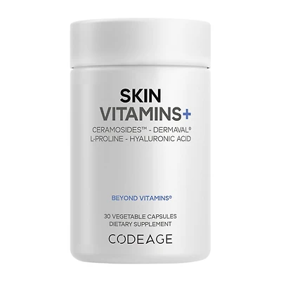 Codeage Skin Vitamins+ Vitamin C - 30 Vegetable Capsules (30 Servings)