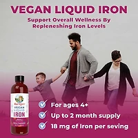 Vegan Liquid Iron - Berry - 15 fl oz (30-90 Servings)
