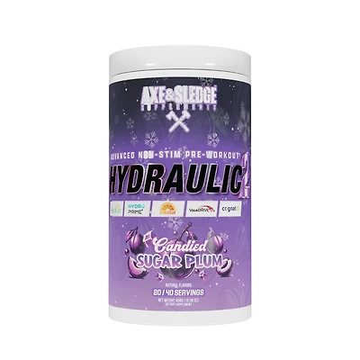 Axe & Sledge Supplements Hydraulic 2 Non-Stim Pre-Workout - Candied Sugar Plum (40 Servings)