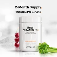 Raw Vitamin D3 - 60 Vegetable Capsule (60 Serving)