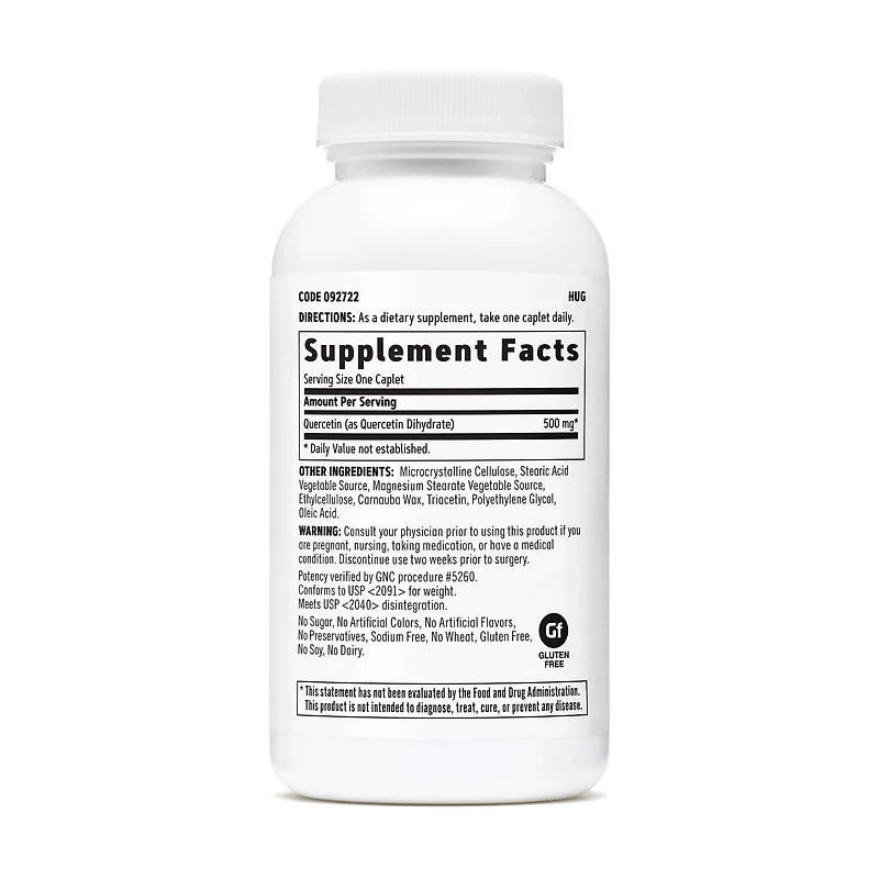 Quercetin 500mg - 60 Caplets (60 Servings)