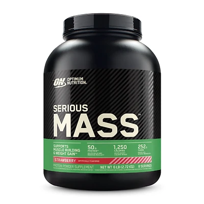 Optimum Nutrition Serious Mass - Strawberry (8 Servings) 6 lbs.