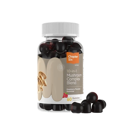 ZAHLER Chapter Six: 10-In-1 Mushroom Complex Blend - Raspberry 60 Gummies (30 Servings)