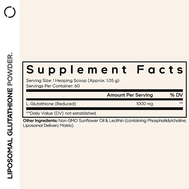 Liposomal Glutathione 1000mg - Unflavored (60 Servings)