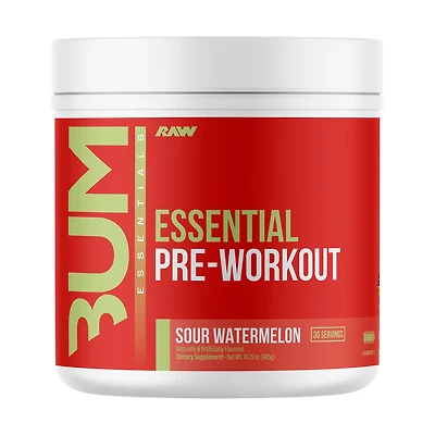 Raw Nutrition Essential Pre-Workout - Sour Watermelon (30 Servings)