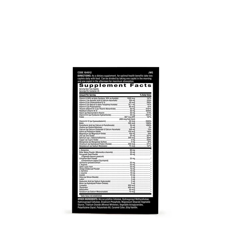 Diabetic Support - 90 Caplets (45 Servings)
