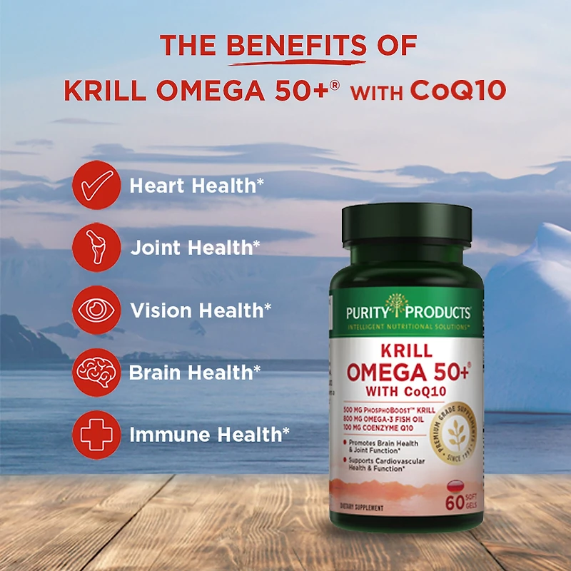 Krill Omeg50+ With Coq10 - 60 Softgels (30 Servings)