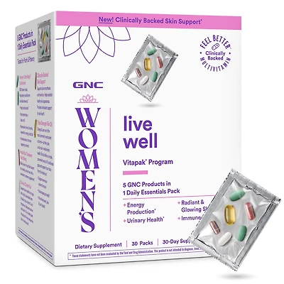 GNC Women's Live Well Vitapak Program (1 Month Supply) Healthy - 30 Count