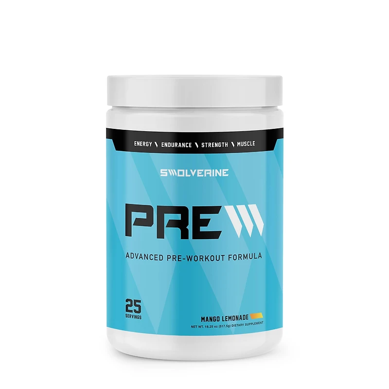 Swolverine Advanced Pre-Workout Formula - Mango Lemonade (25 Servings)