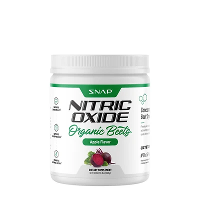 SNAP Supplements Nitric Oxide Organic Beets Vegan - Apple (30 Servings) 8.8 fl. Oz