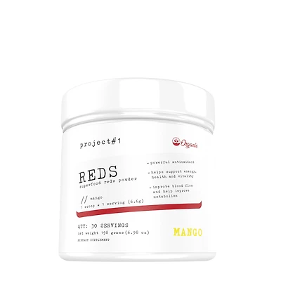 Project 1 Reds Superfood Vegan - Mango 6.98 Oz (30 Servings)