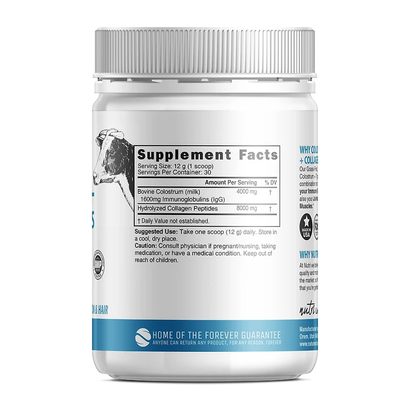Colostrum+ Collagen Peptides - Unflavored (30 Servings)