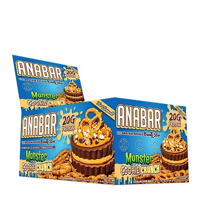 Final Boss Performance Anabar Protein Candy Bar - Monster Cookie Crunch (12 Bars)